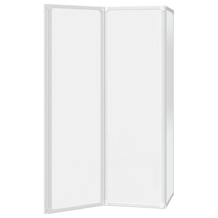 Zložljiva stena za tuš 141 x 132 cm s 3 ploščami